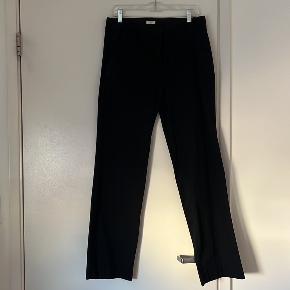 J Crew black straight leg pants size 10